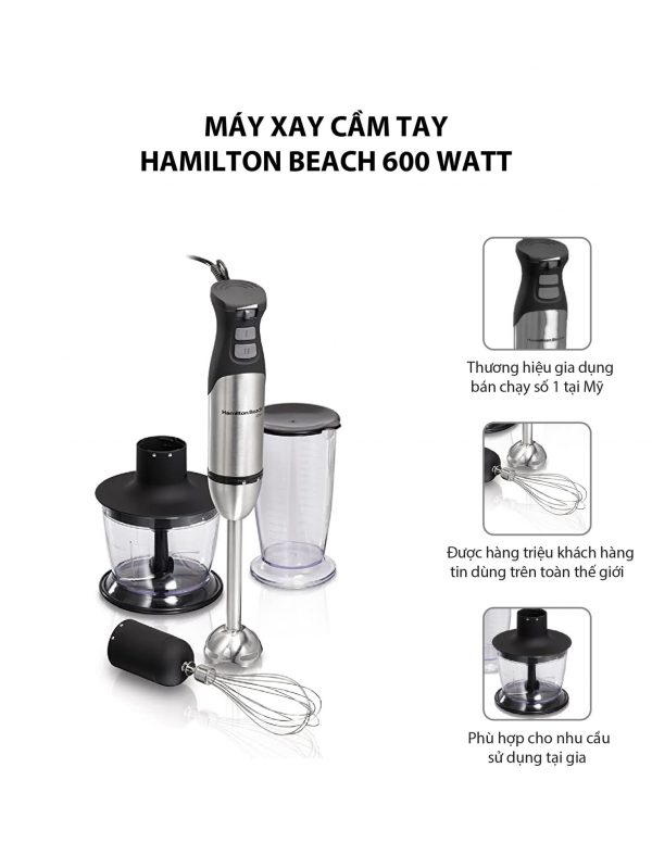 Máy Xay  Cầm Tay Hamilton Beach 600 Watt - 59769-IN